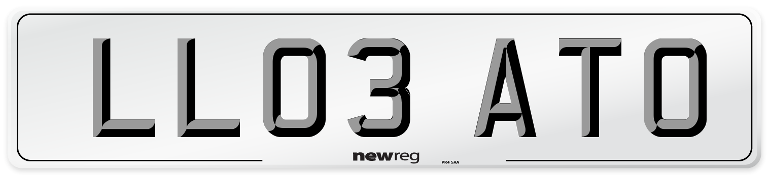 LL03 ATO Number Plate from New Reg